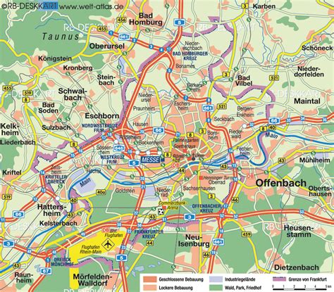 map of frankfurt germany.
